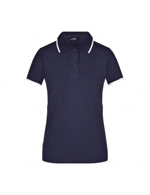 High-quality piqué polo shirt with contrasting stripes