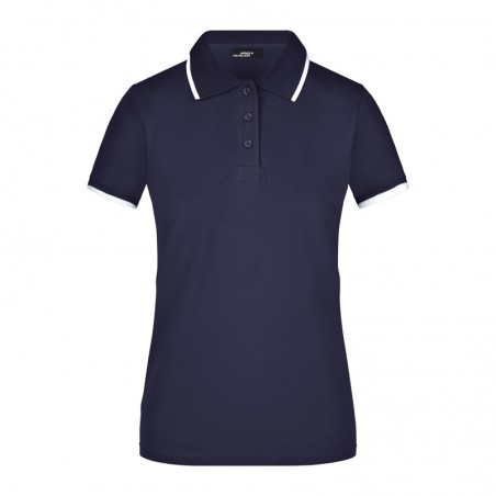 High-quality piqué polo shirt with contrasting stripes