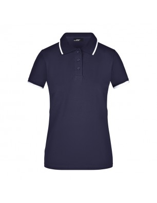 High-quality piqué polo shirt with contrasting stripes