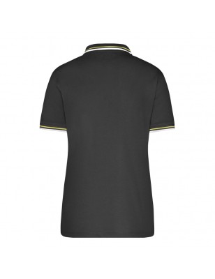 Poloshirt with fashionable contrasting stripes on collar and