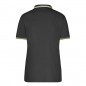 Poloshirt with fashionable contrasting stripes on collar and sleeves