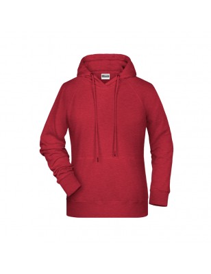 Hooded sweatshirt with raglan sleeves