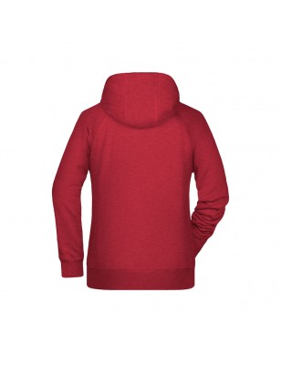 Hooded sweatshirt with raglan sleeves