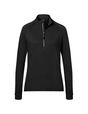 Long-sleeved zipped T-shirt for sports and leisure