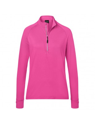 Long-sleeved zipped T-shirt for sports and leisure