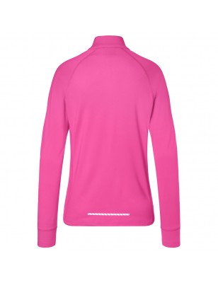 Long-sleeved zipped T-shirt for sports and leisure