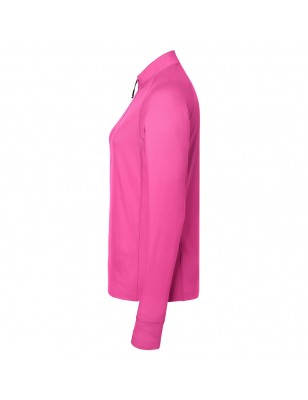 Long-sleeved zipped T-shirt for sports and leisure