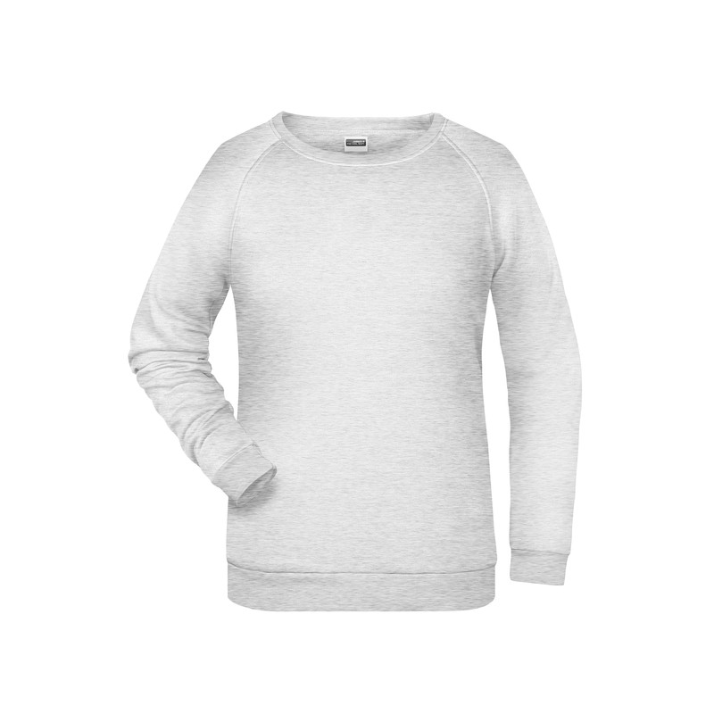 Round neck sweatshirt with raglan sleeves for ladies