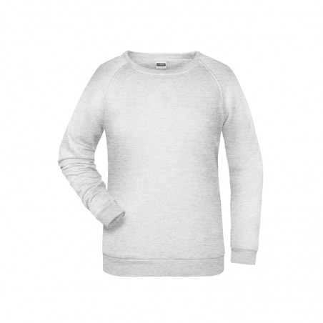 Round neck sweatshirt with raglan sleeves for ladies