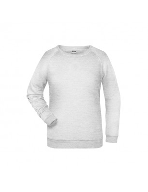 Round neck sweatshirt with raglan sleeves for ladies