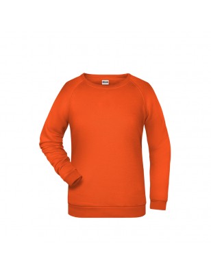 Round neck sweatshirt with raglan sleeves for ladies