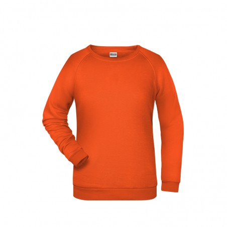 Round neck sweatshirt with raglan sleeves for ladies