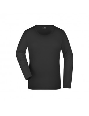 Long-sleeved T-shirt made of soft elastic single jersey