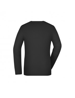 Long-sleeved T-shirt made of soft elastic single jersey