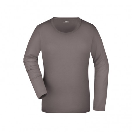 Long-sleeved T-shirt made of soft elastic single jersey