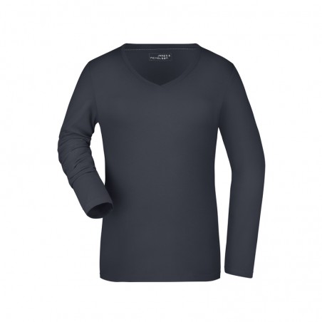 Long-sleeved T-shirt made of soft elastic single jersey