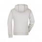 Hooded sweatshirt with fashionable contrasting seams