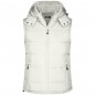 Fashionable quilted vest with detachable hood