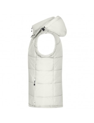 Fashionable quilted vest with detachable hood