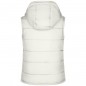 Fashionable quilted vest with detachable hood