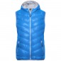 Ultra light down vest with hood in casual style