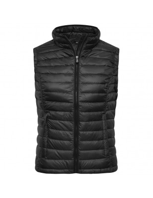 Casual down vest with stand-up collar