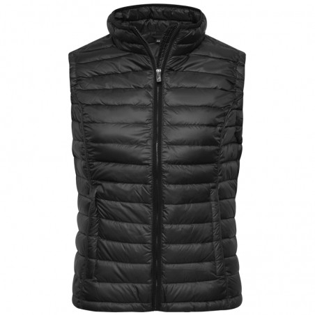 Casual down vest with stand-up collar