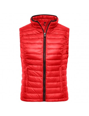 Casual down vest with stand-up collar