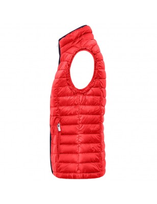 Casual down vest with stand-up collar