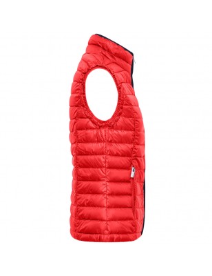 Casual down vest with stand-up collar