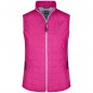 Lightly padded vest in casual material mix