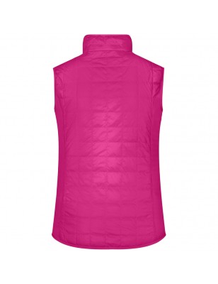 Lightly padded vest in casual material mix