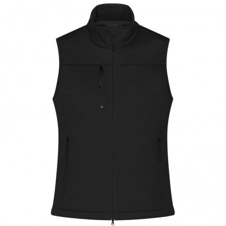 Classic softshell vest in sporty design made of recycled polyester