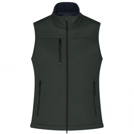 Classic softshell vest in sporty design made of recycled