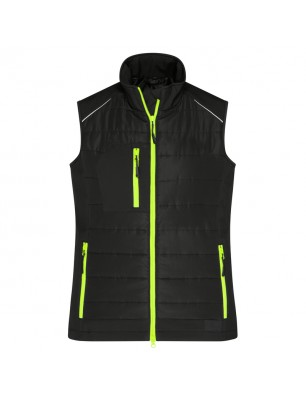 Softshell vest of attractive mixed materials