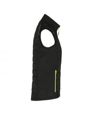 Softshell vest of attractive mixed materials