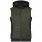 Padded knitted fleece vest in attractive material mix