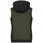 Padded knitted fleece vest in attractive material mix