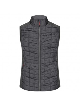 Vest in stylish material mix