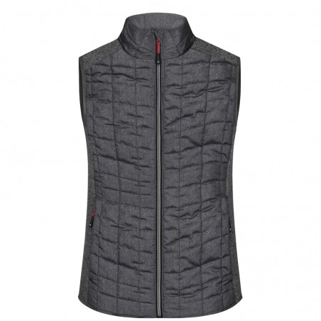 Vest in stylish material mix