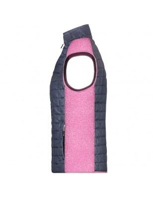 Vest in stylish material mix