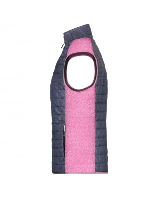 Vest in stylish material mix