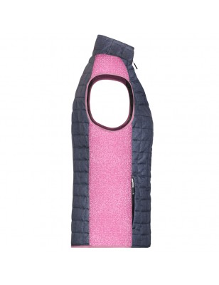 Vest in stylish material mix