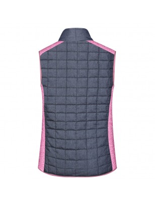 Vest in stylish material mix