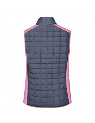 Vest in stylish material mix