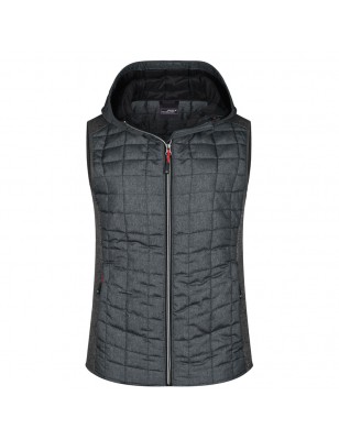 Vest in stylish material mix