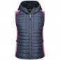 Vest in stylish material mix