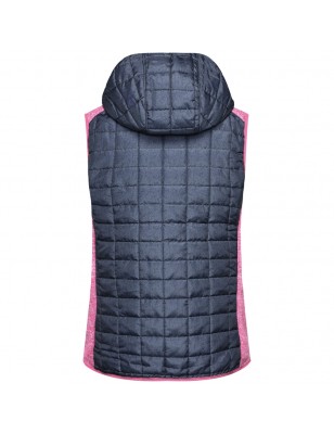 Vest in stylish material mix