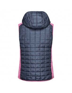 Vest in stylish material mix