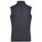 Knitted fleece vest with stand-up collar